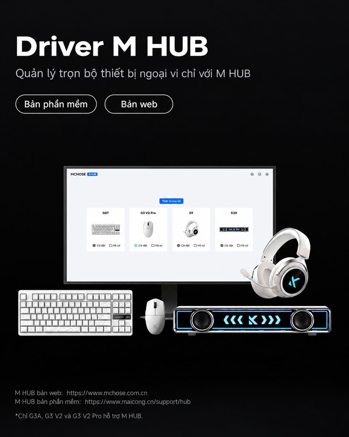 [Instock] Chuột Gaming Không dây Mchose G3 V2