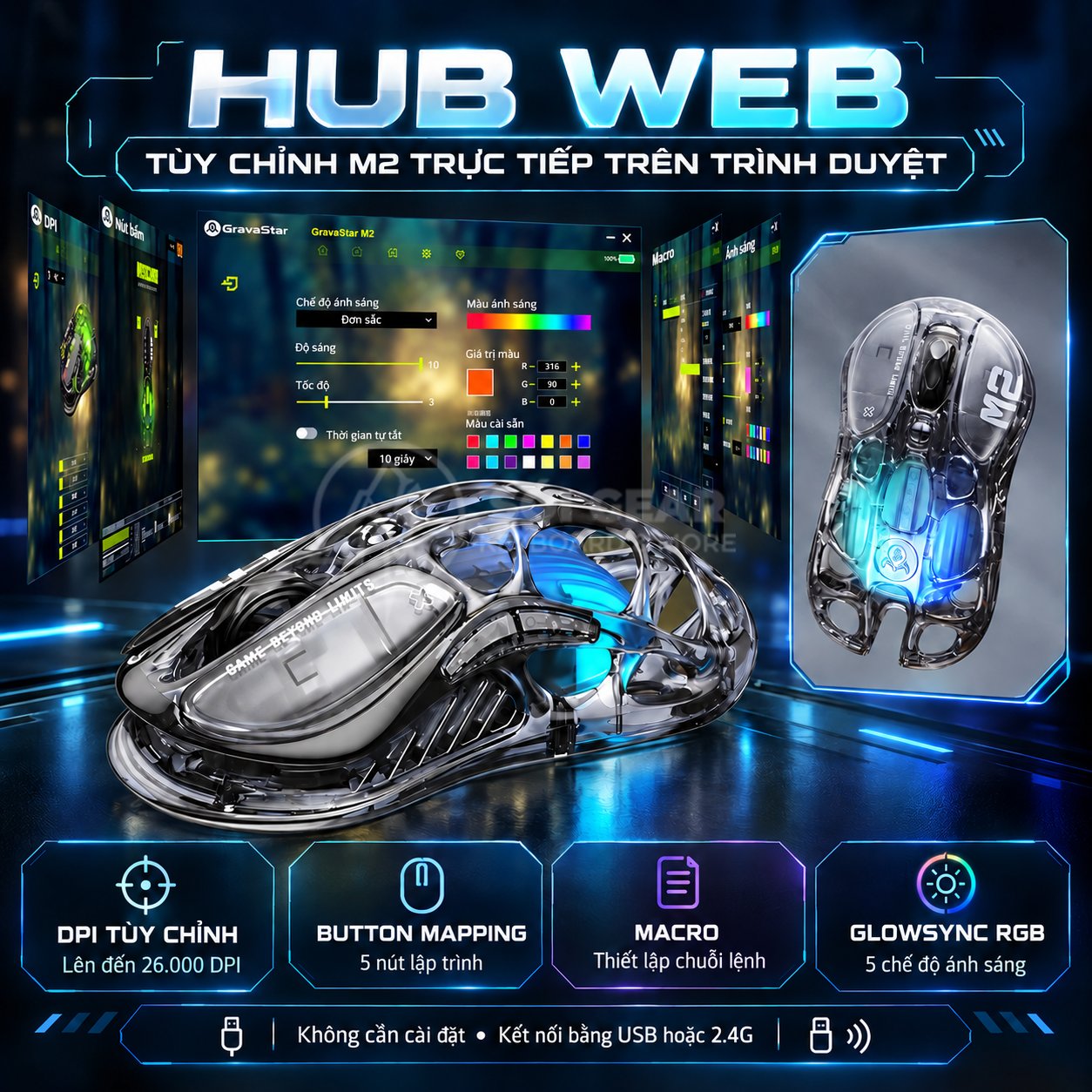 Chuột GravaStar Mercury M2