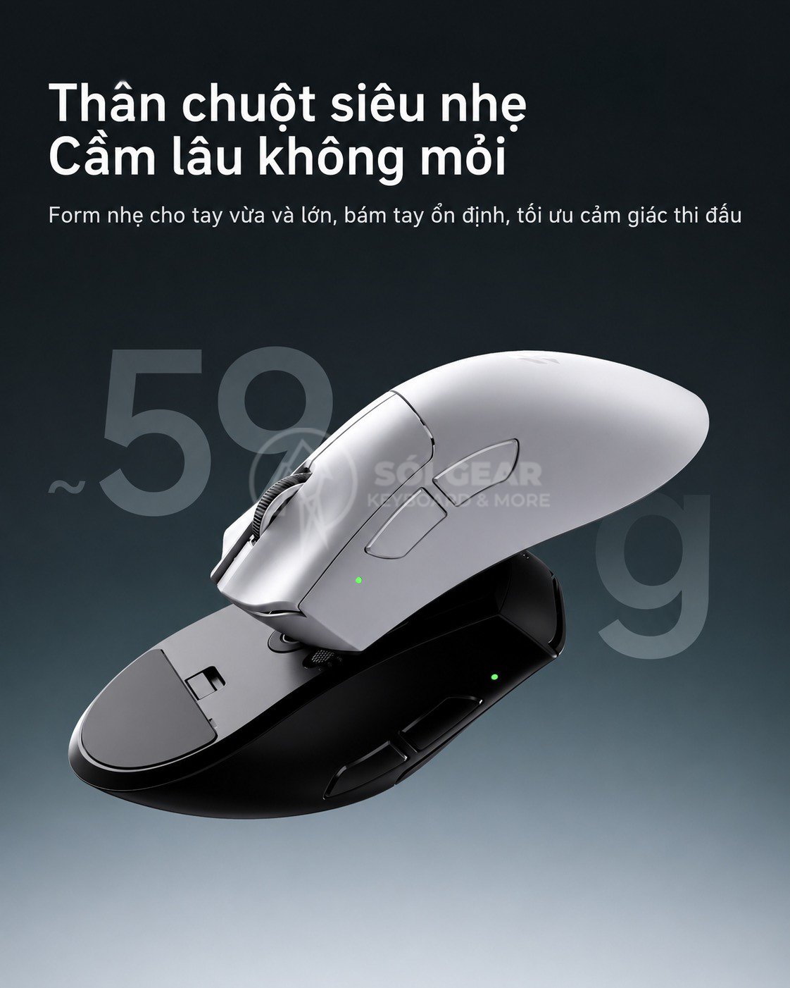 Chuột Gaming Không dây Mchose V7