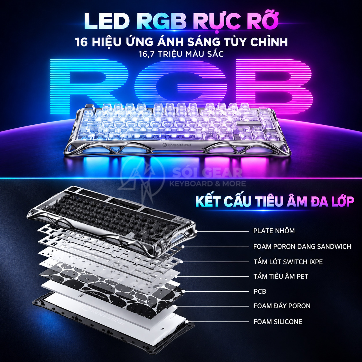 Bàn phím GravaStar Mercury V75 HE