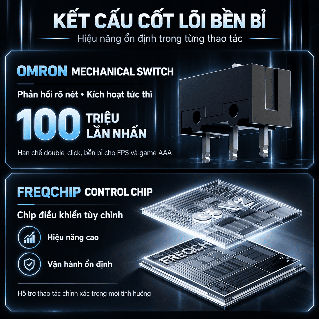 [Instock] Chuột Gaming Không dây Mchose G3 V2