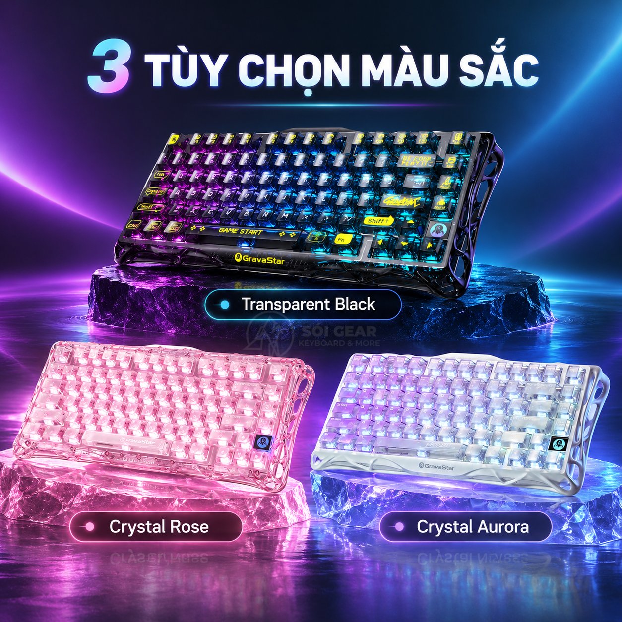 Bàn phím cơ GravaStar Mercury K1 Lite