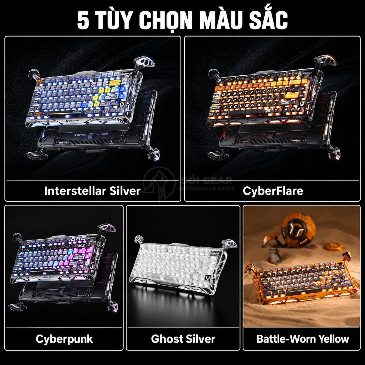 Bàn phím cơ GravaStar Mercury K1 Pro