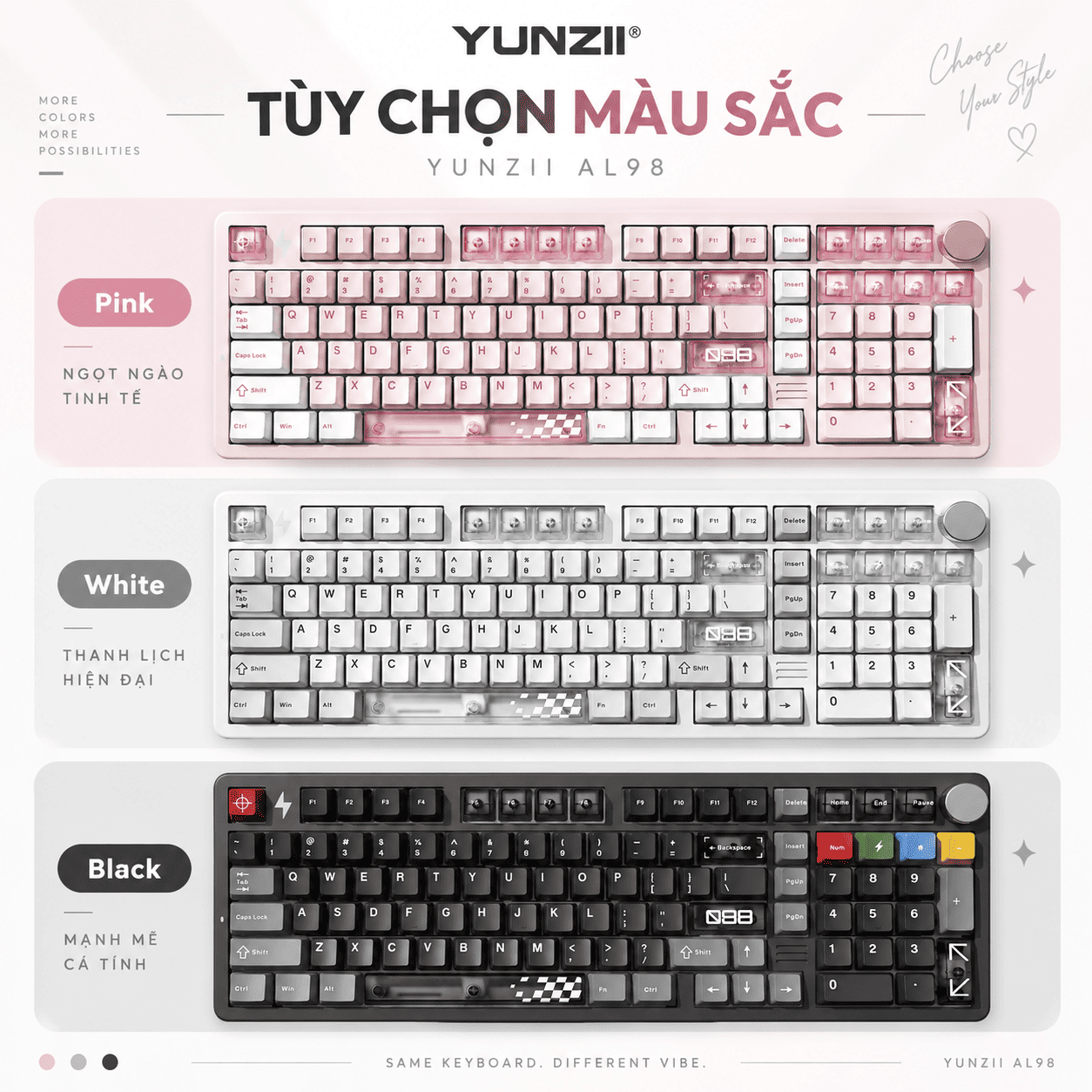 Bàn phím cơ YUNZII AL98 Pro