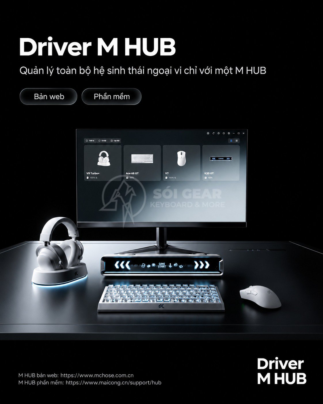 Chuột Gaming Không dây Mchose V7