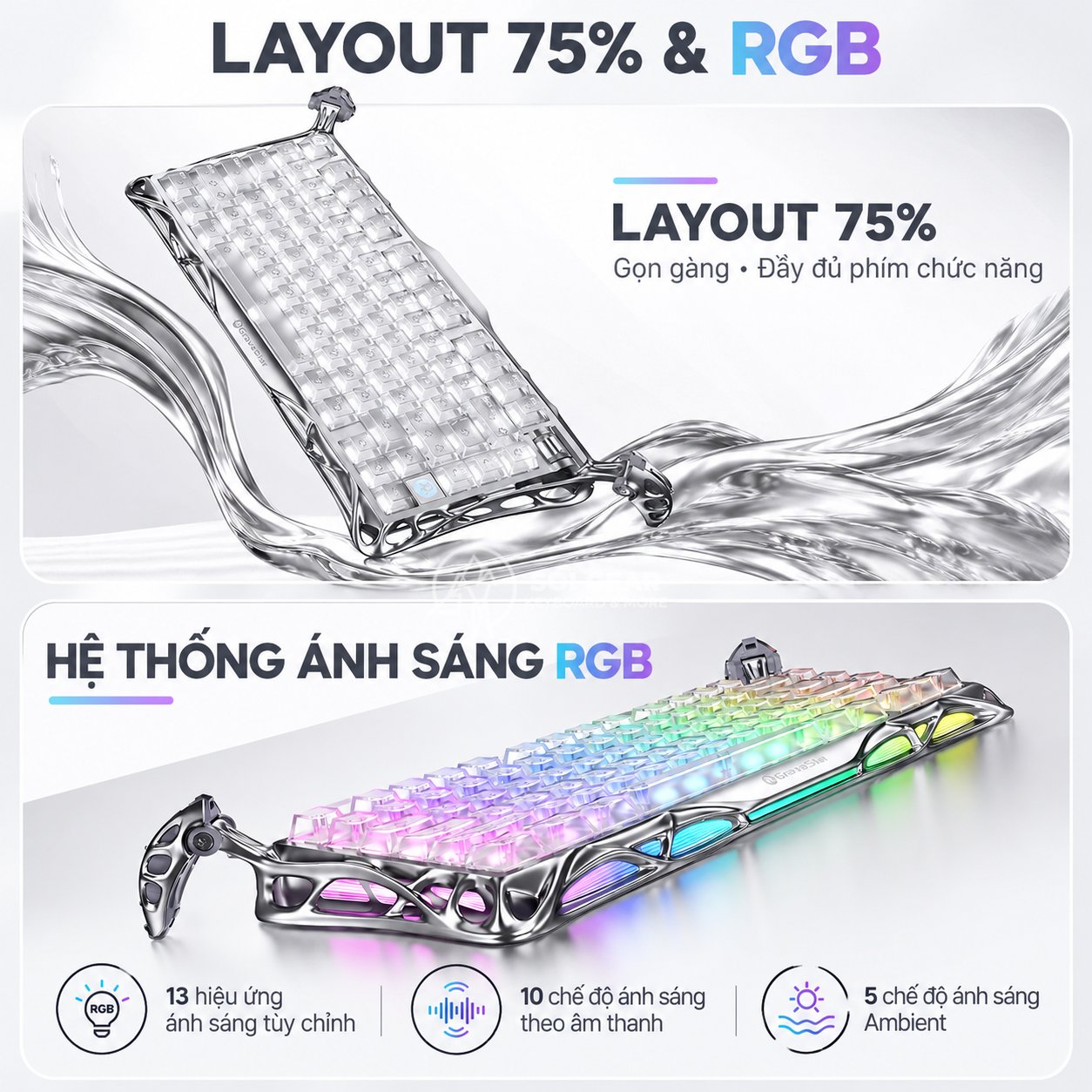 Bàn phím cơ GravaStar Mercury K1 Pro