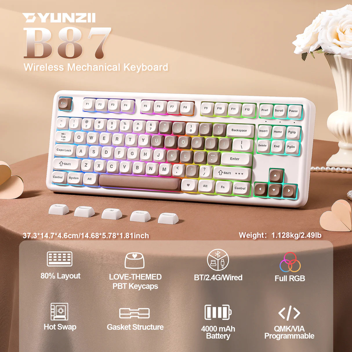 Bàn phím cơ YUNZII B87