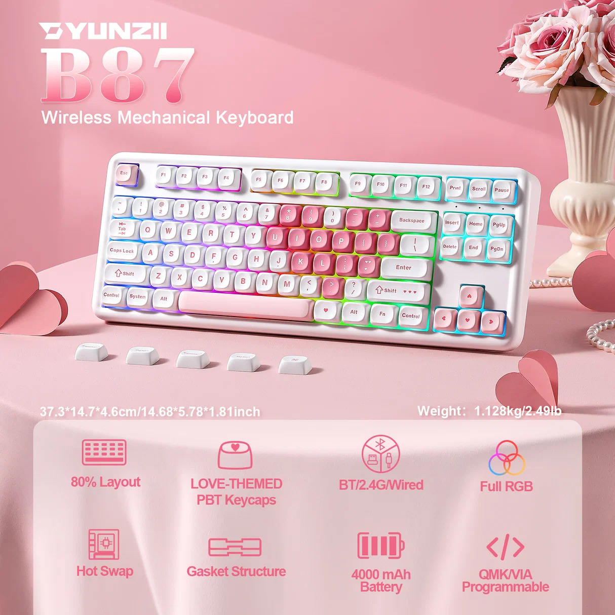 Bàn phím cơ YUNZII B87