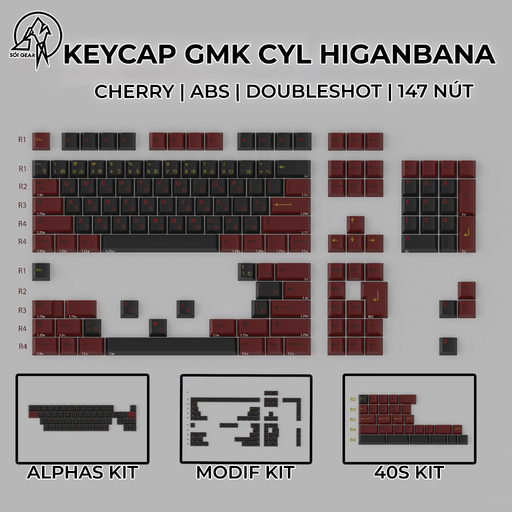 Keycap GMK CYL Higanbana Cherry ABS Doubleshot