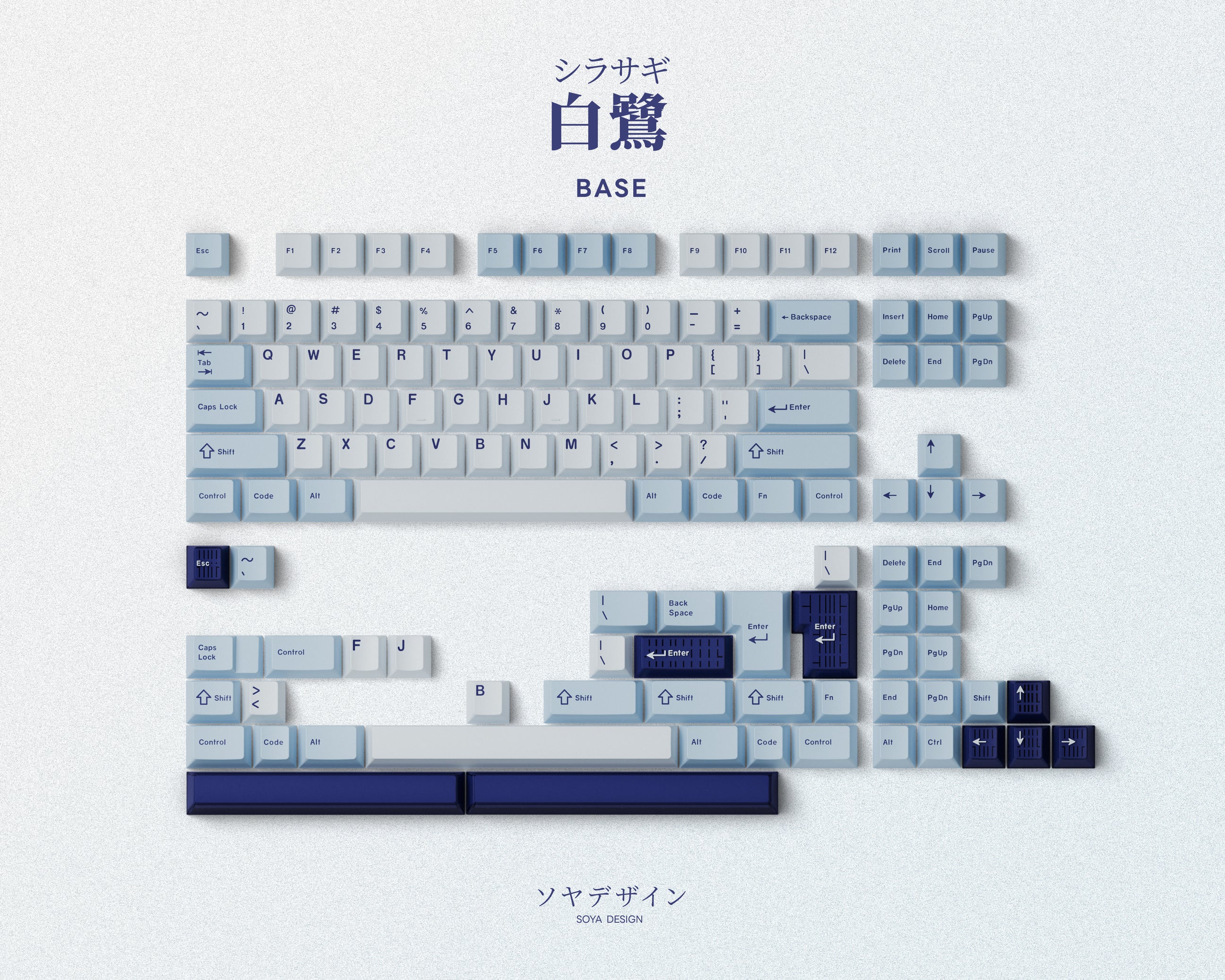 Keycap Keykobo Shirasagi Cherry ABS Doubleshot