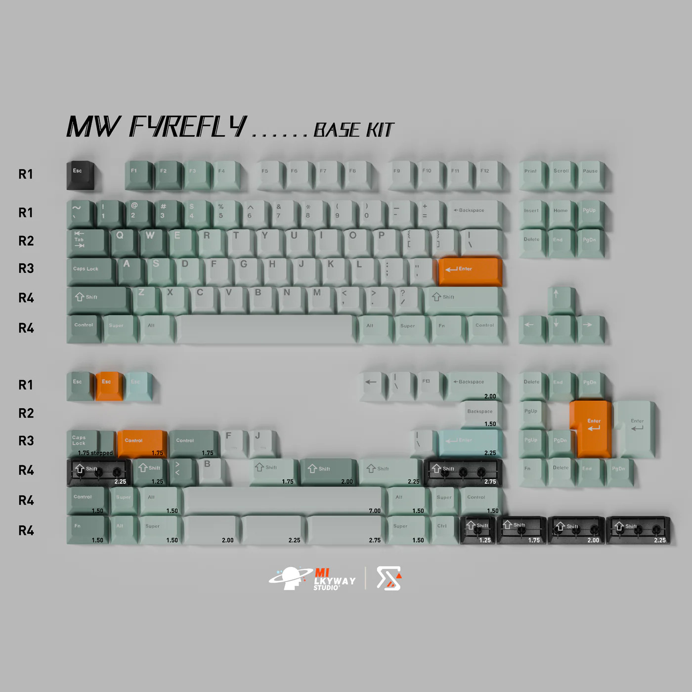 Keycap MW Fyrefly Cherry PBT Doubleshot - Base