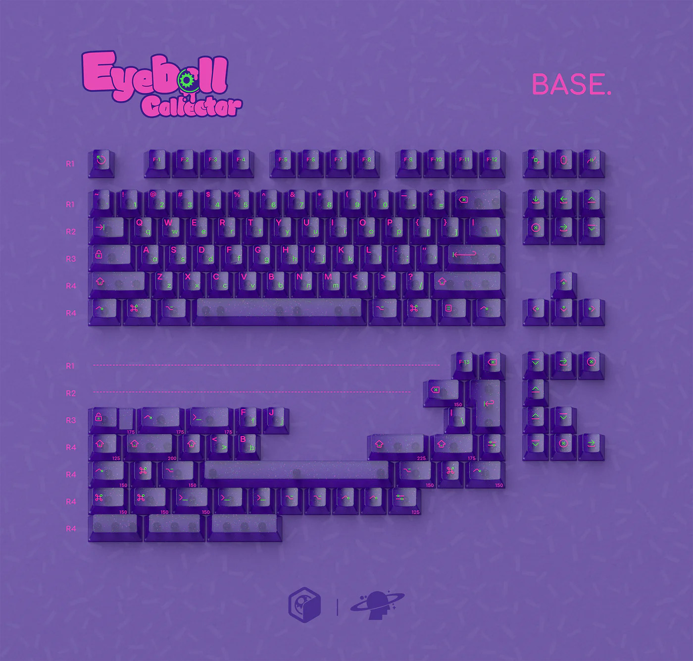 Keycap MW Eyeball Collector Cherry ABS UV Printing - Base