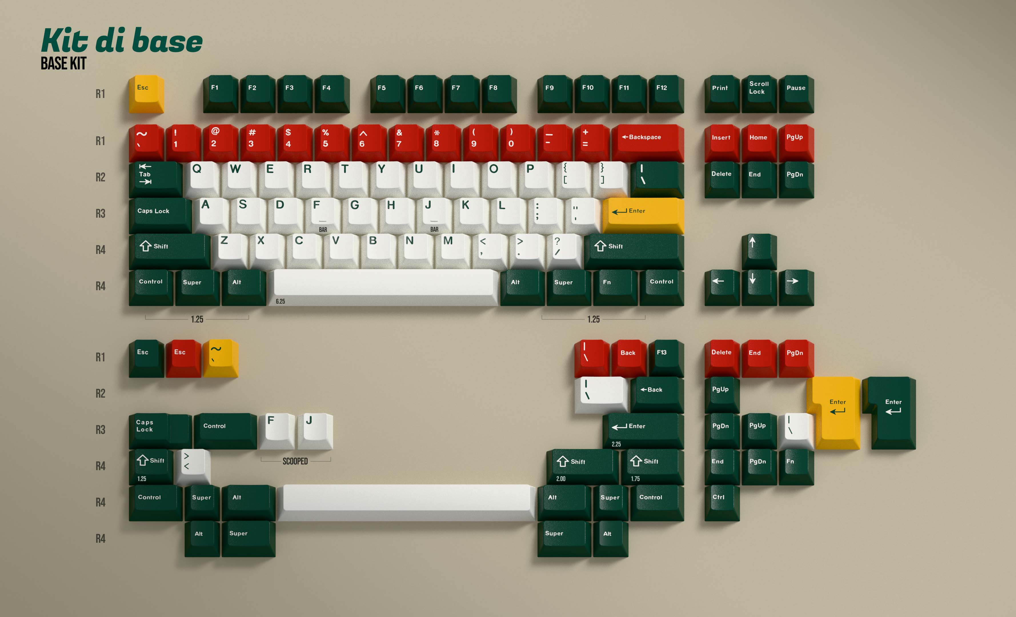 [GB] Keycap Cherry KeyKobo Stratos ABS Doubleshot