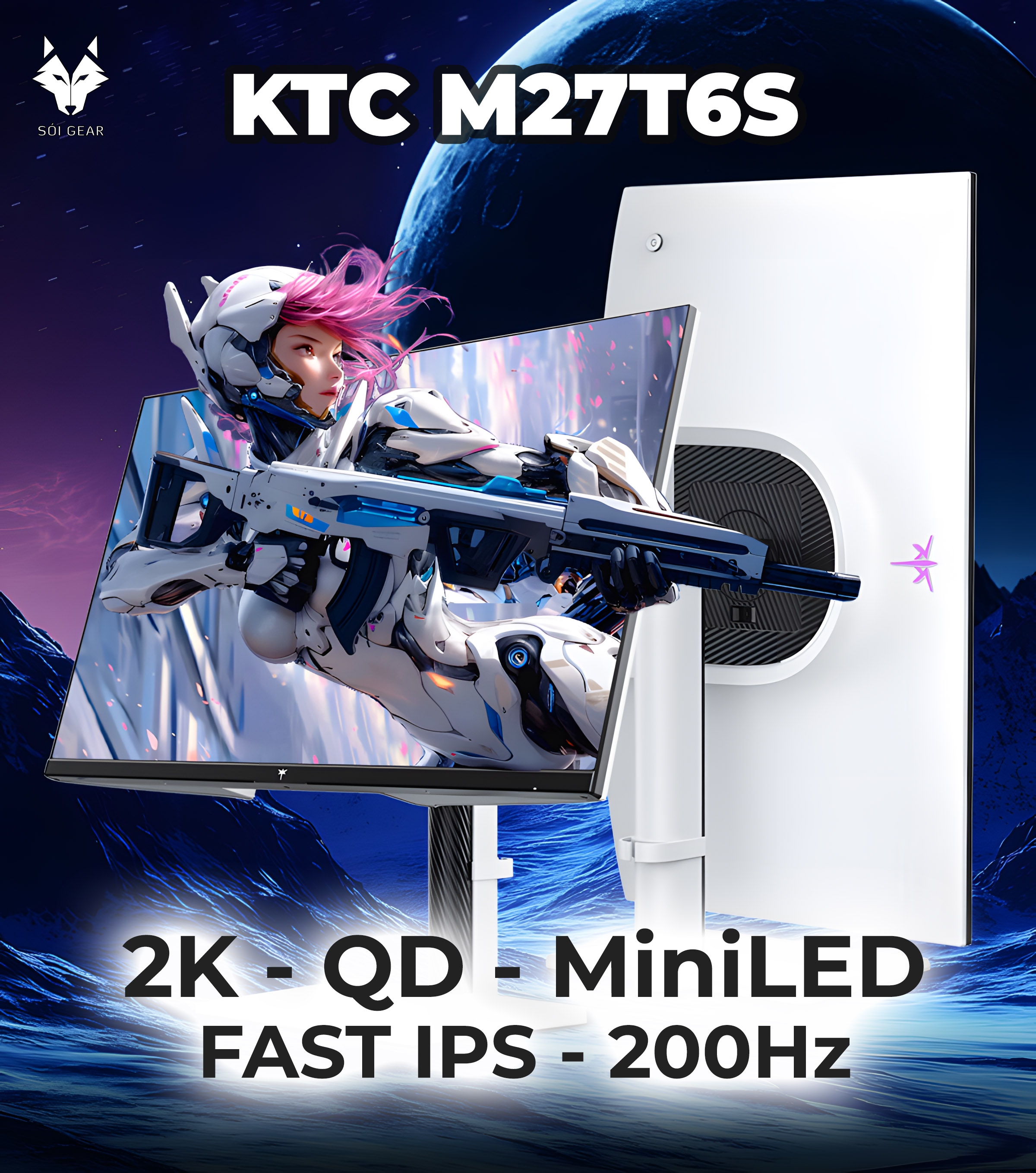 Màn hình KTC M27T6S 27inch MiniLed 200Hz 2K Fast IPS