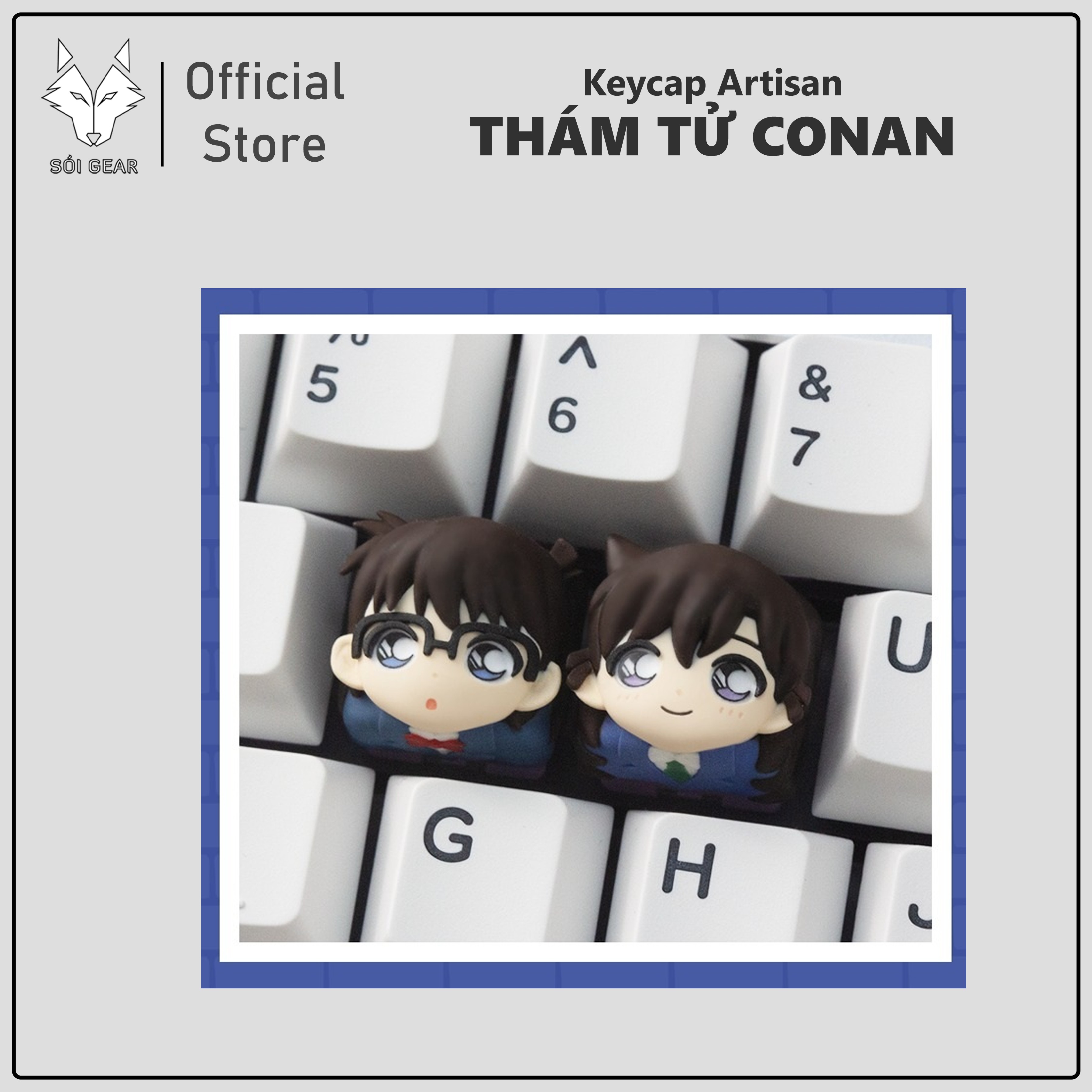 Keycap Artisan Lobo Thám tử Conan