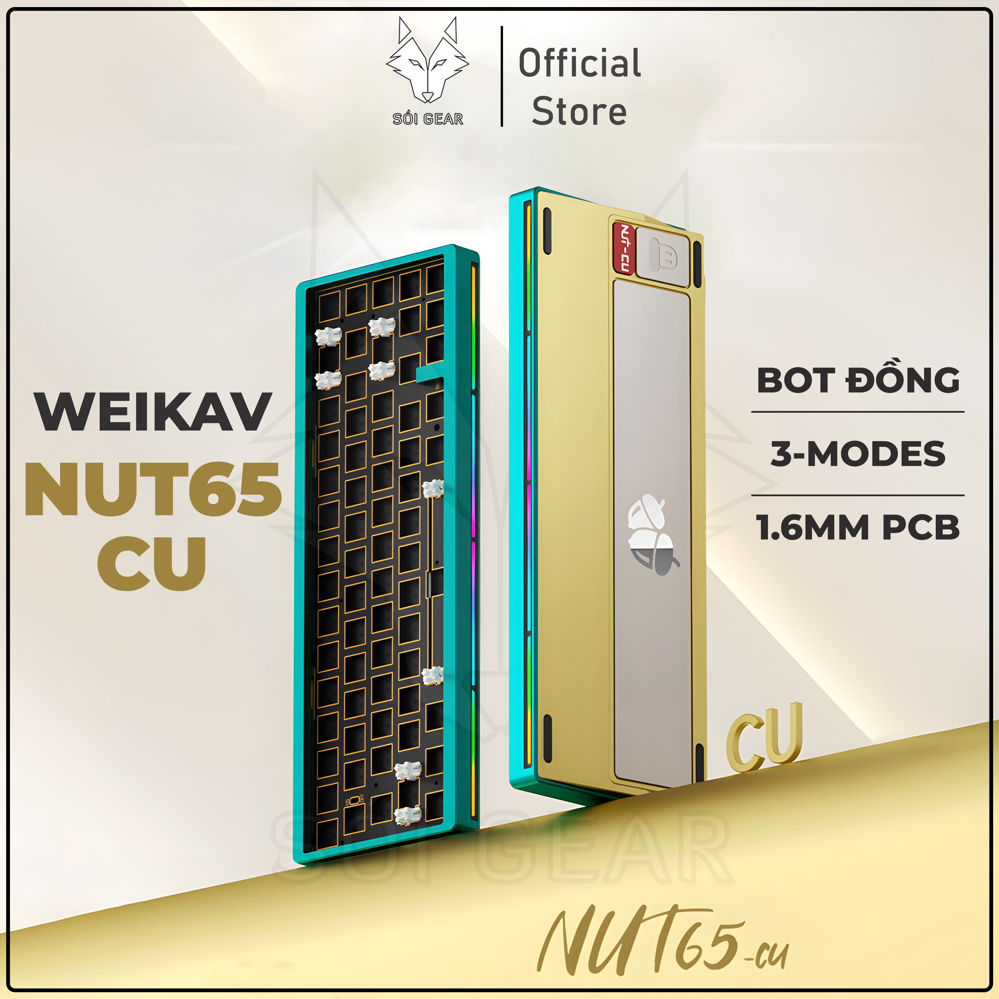 [Pre-order] KIT bàn phím Nut65 Cu