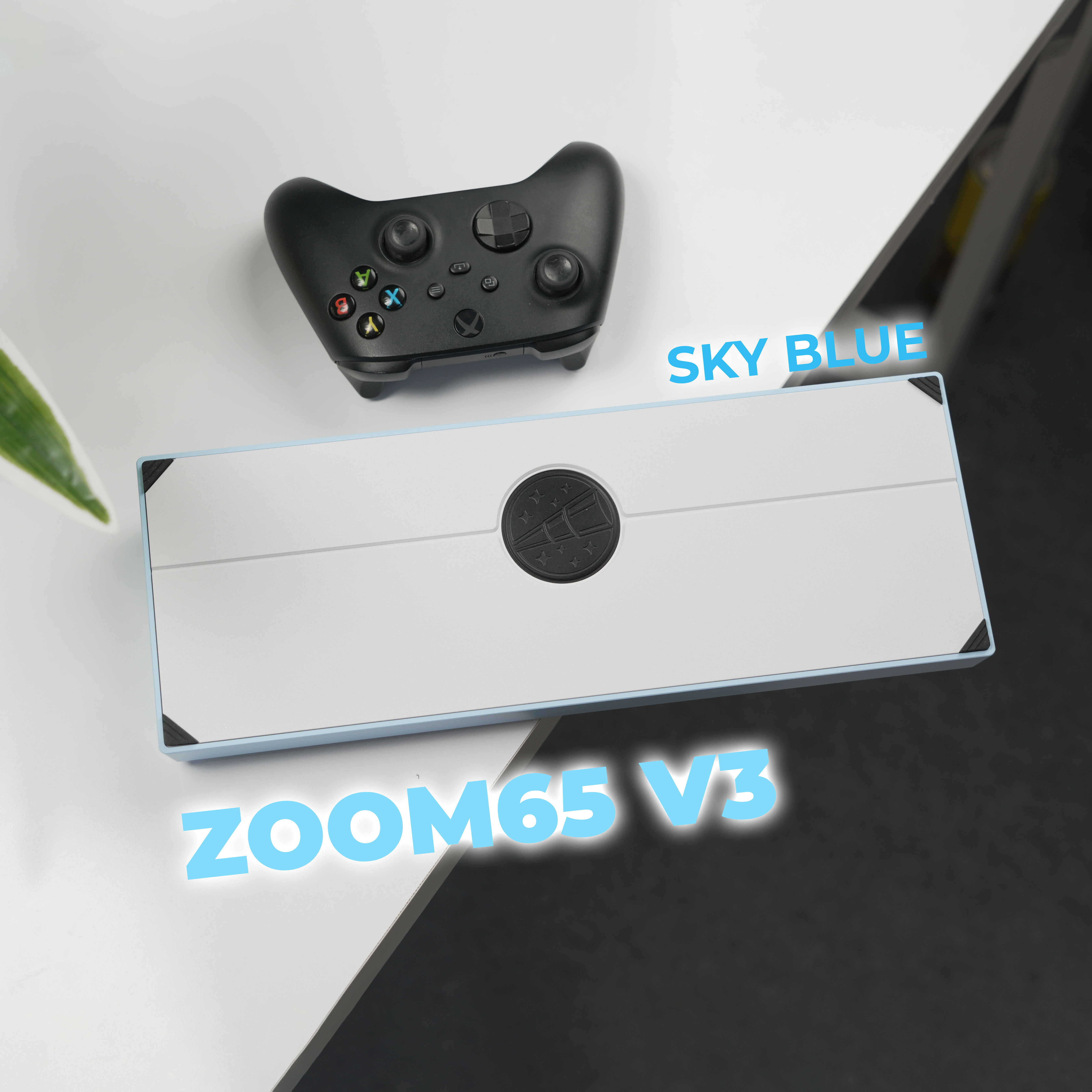 [Prebuilt by Sói] Zoom65 V3 E-Sky Blue - Keygeek Brian B1 - Cherry Mintcaps Núi Tuyết