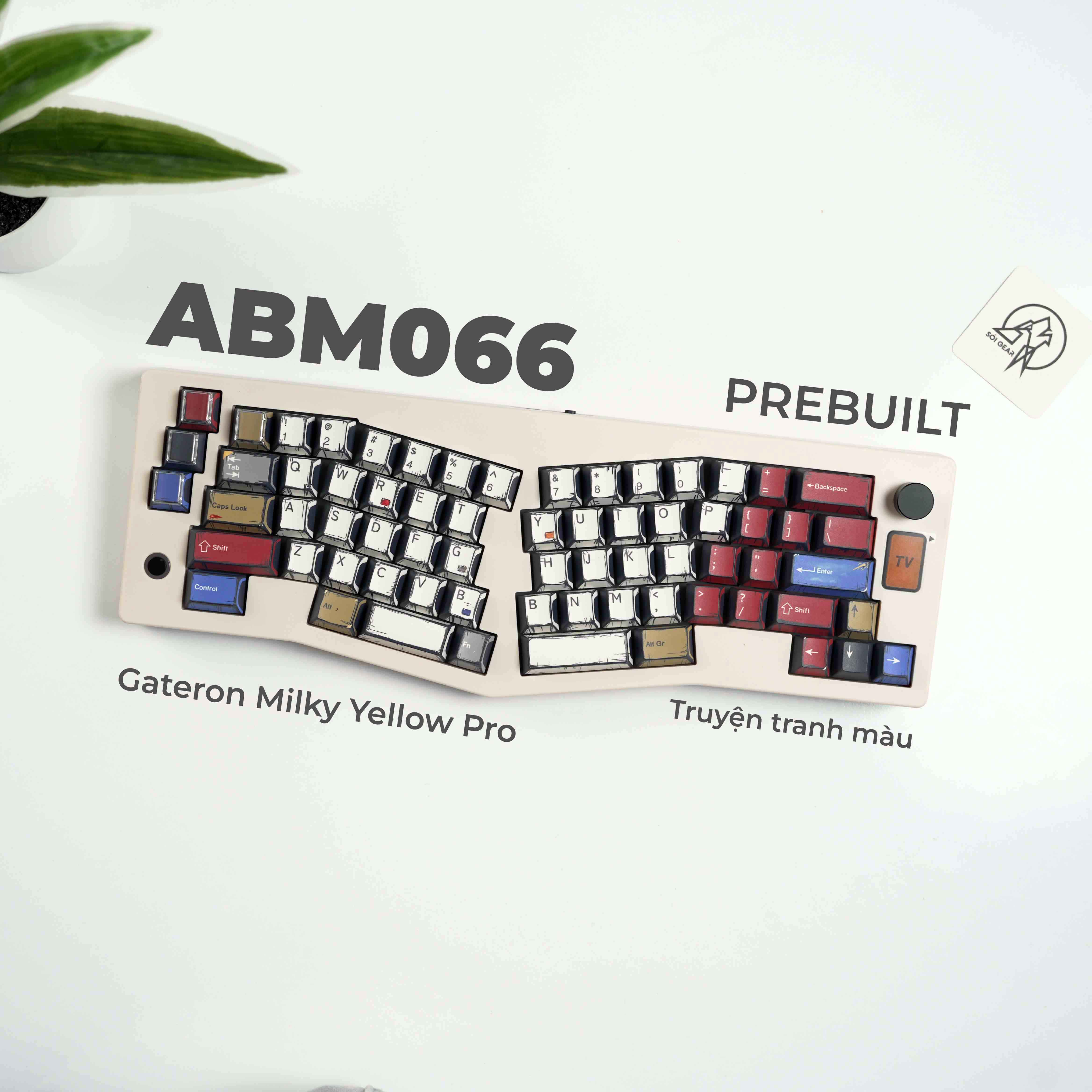 [Prebuilt by Sói] Cidoo ABM066 - Gateron Yellow Milky Pro - Cherry Aifei Truyện tranh Màu