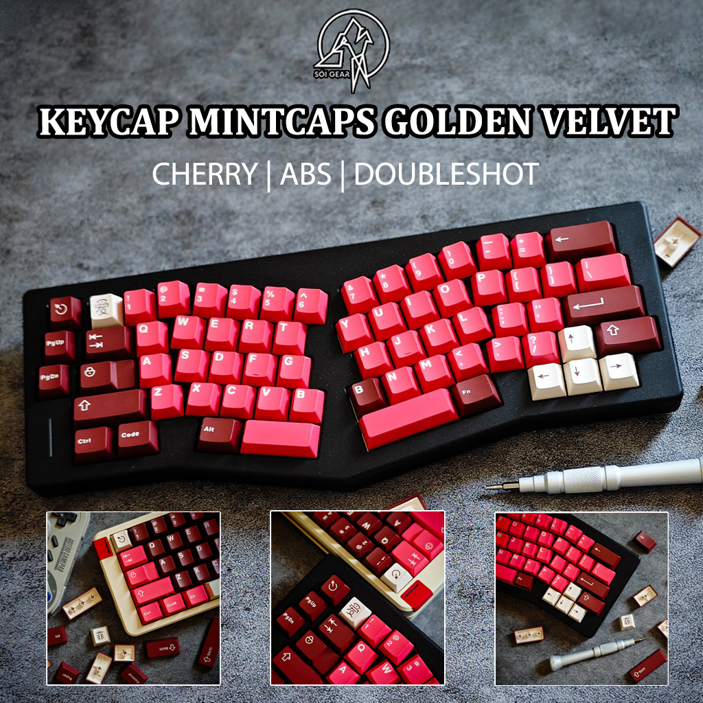 Keycap Cherry Mintcap Golden Velvet ABS Doubleshot