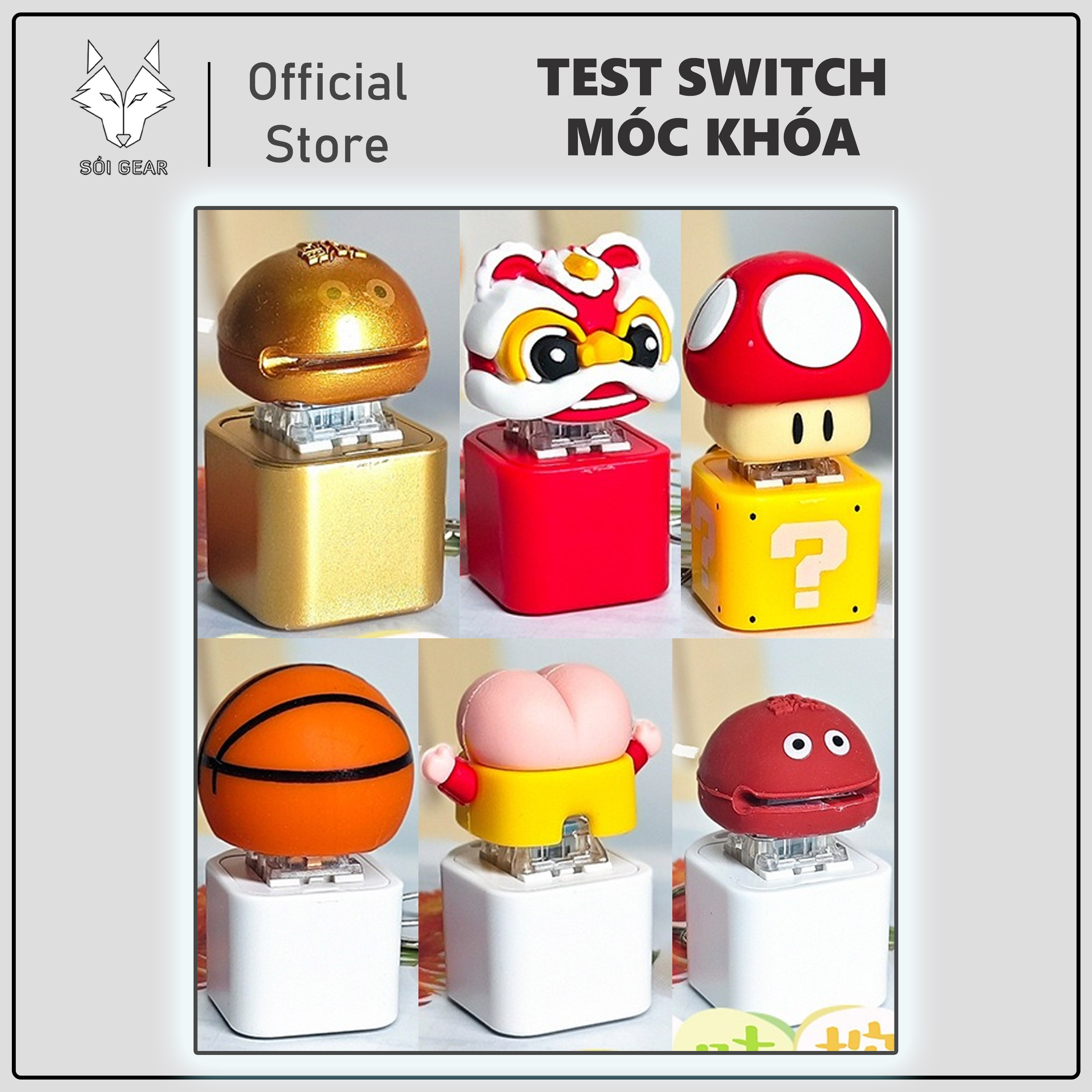 Test switch móc khóa