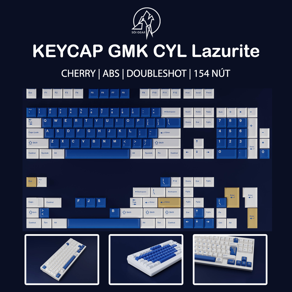 Keycap Cherry GMK CYL Lazurite ABS Doubleshot