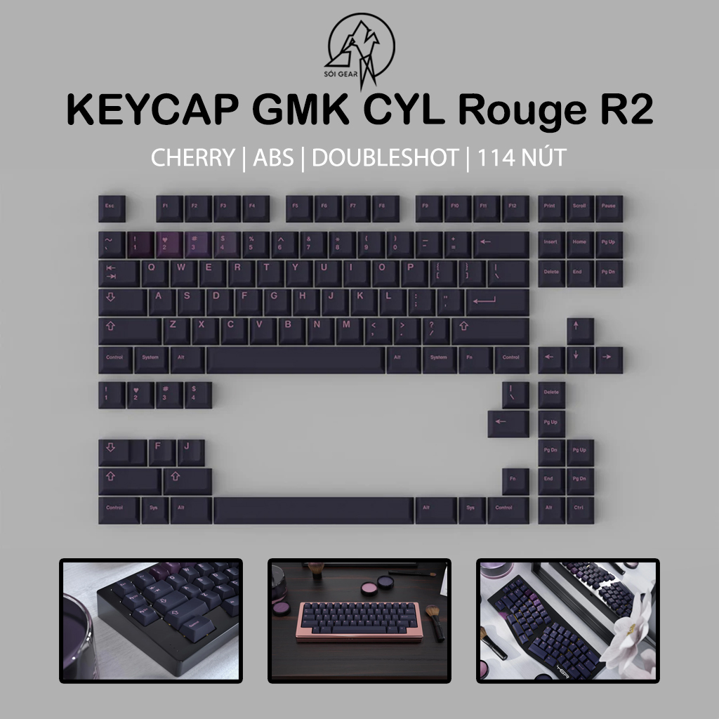 Keycap Cherry GMK CYL Rouge R2 ABS Doubleshot