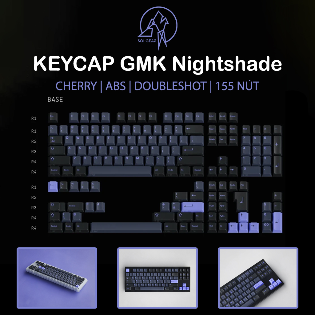 Keycap Cherry GMK Nightshade ABS Doubleshot