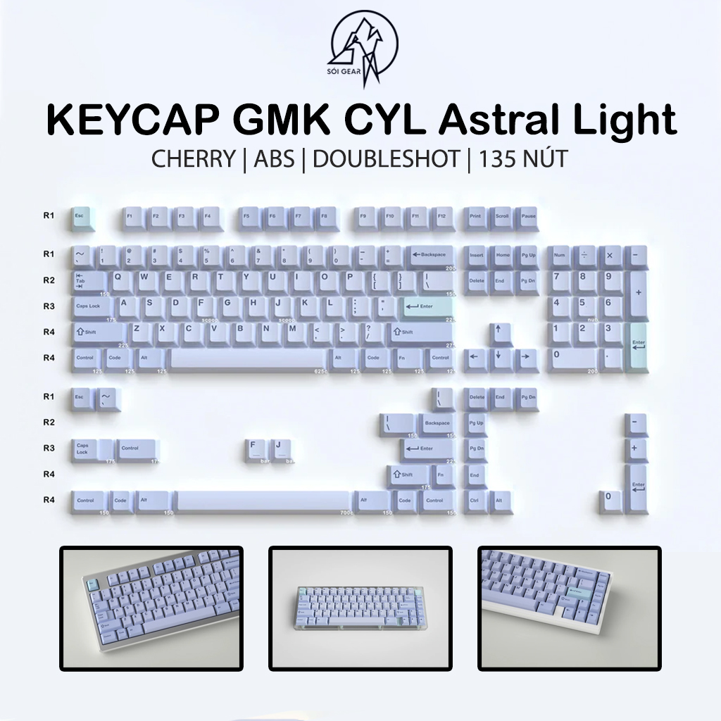 Keycap Cherry GMK CYL Astral Light ABS Doubleshot