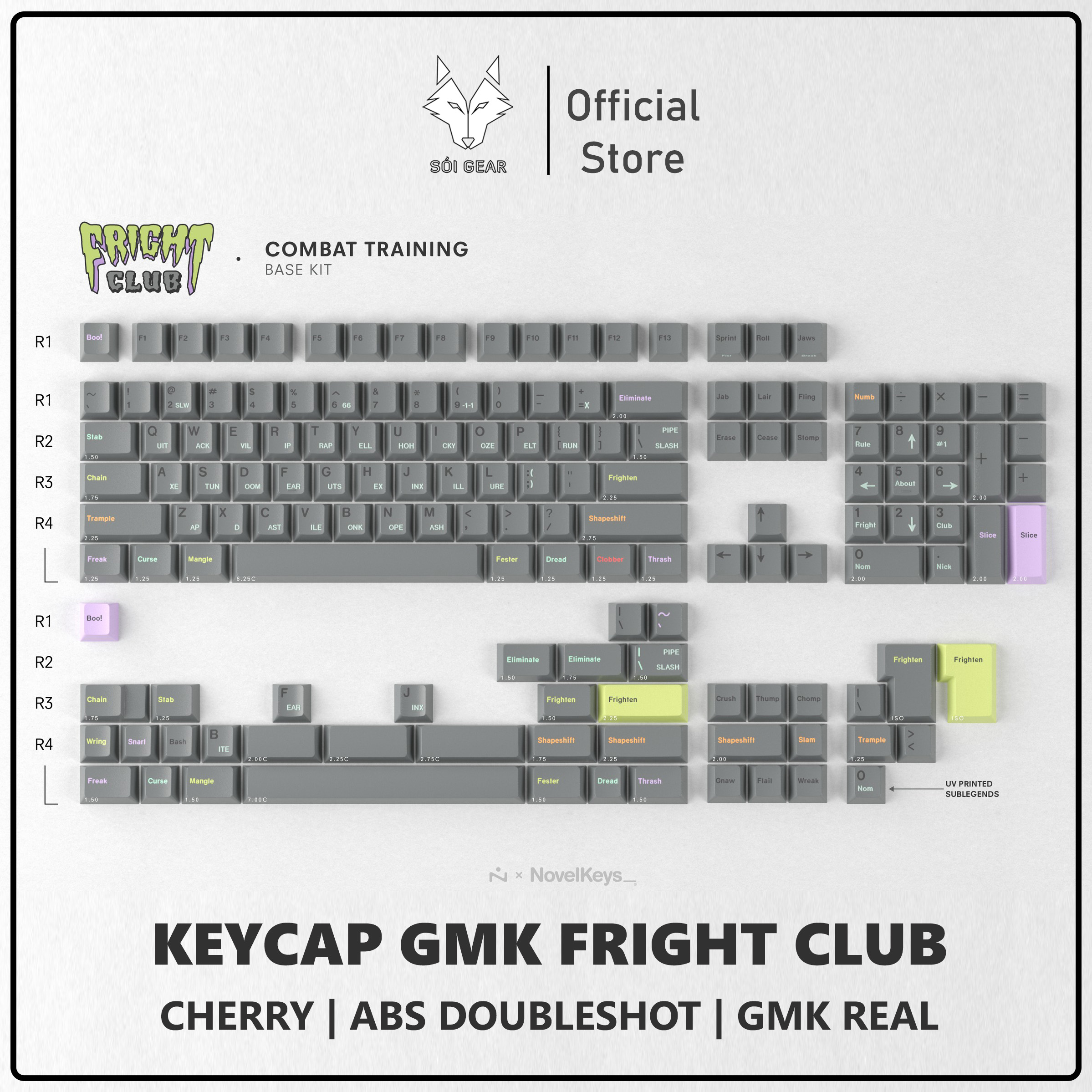 [In Stock] Keycap GMK Fright Club Cherry Profile