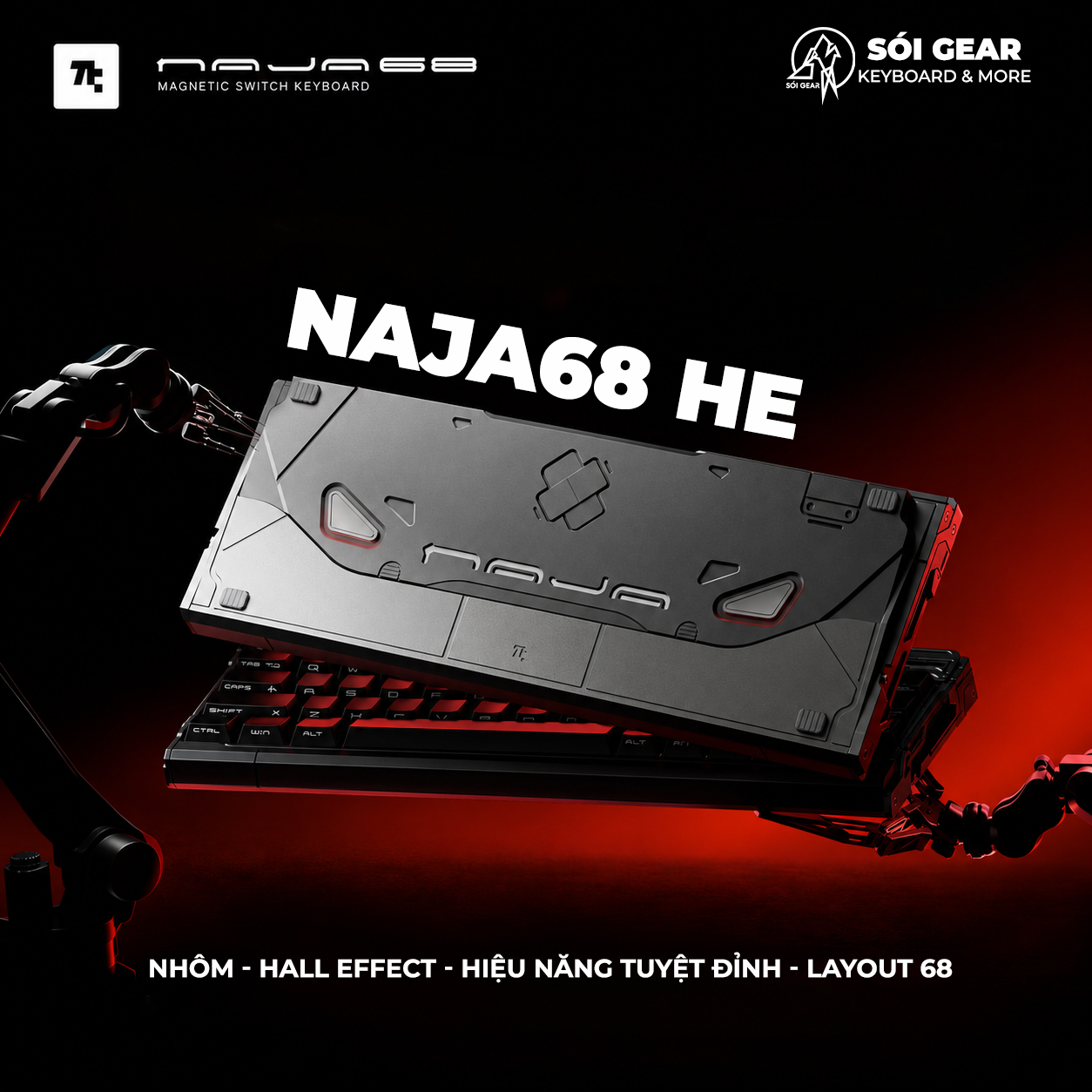 [In Stock] Bàn phím NAJA68 HE Prebuilt
