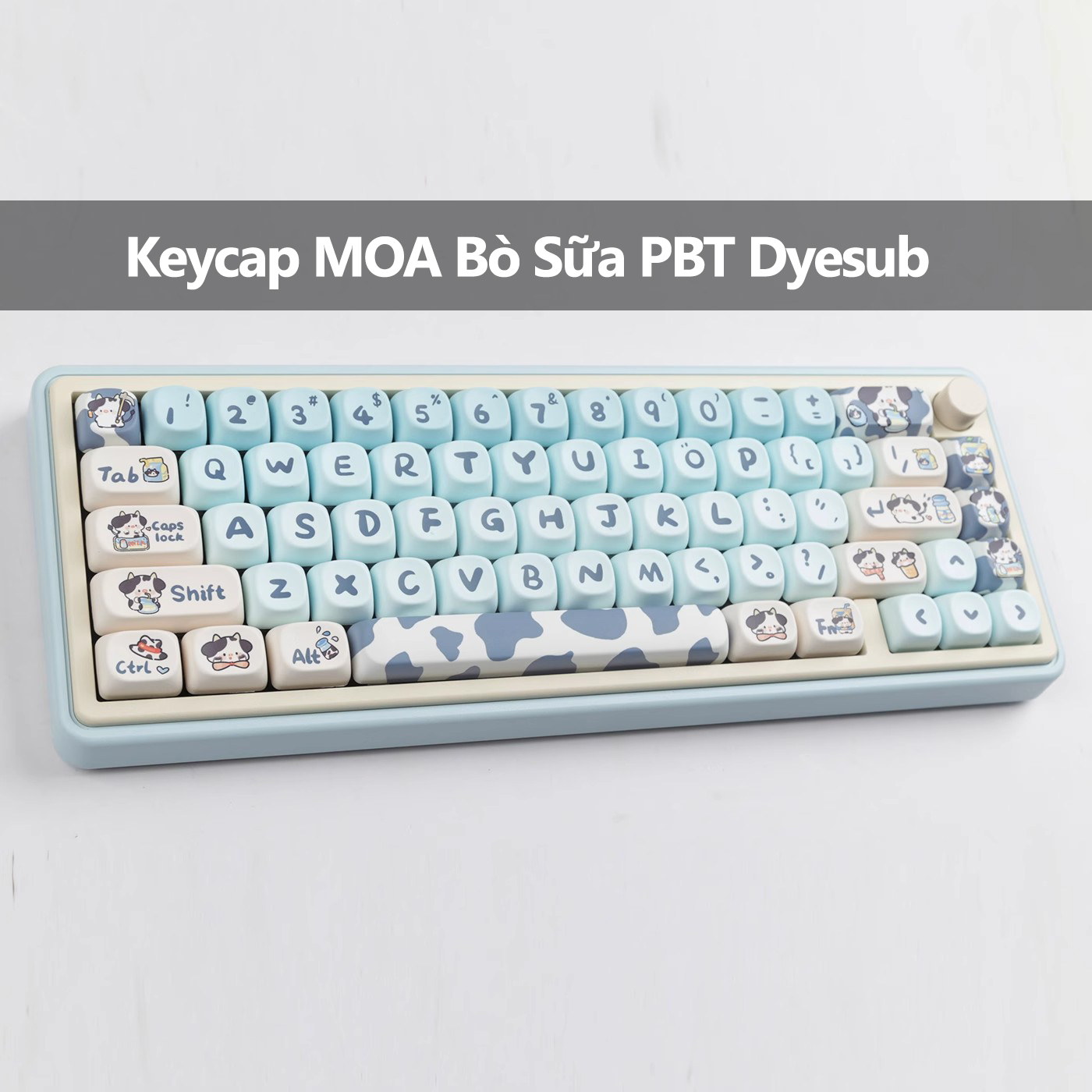 [In-stock] Keycap MOA Bò Sữa PBT Dyesub
