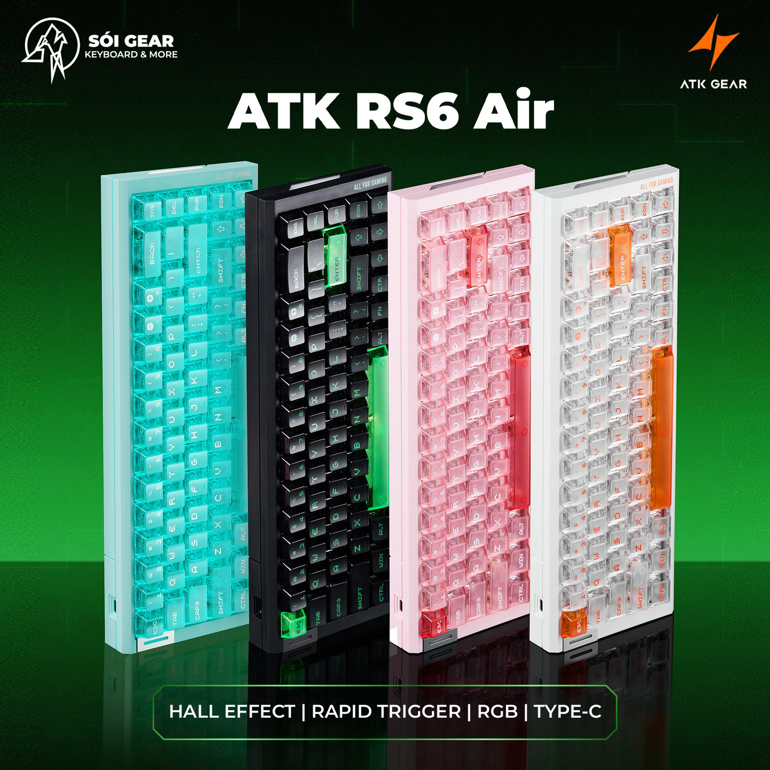 Bàn phím ATK RS6 Air Wired Magnetic HE