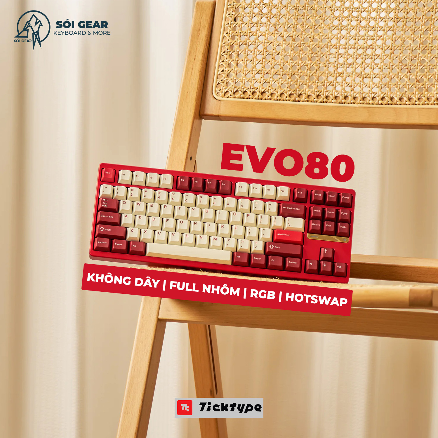 [In Stock] Bàn phím Prebuilt EVO80 Keyboard