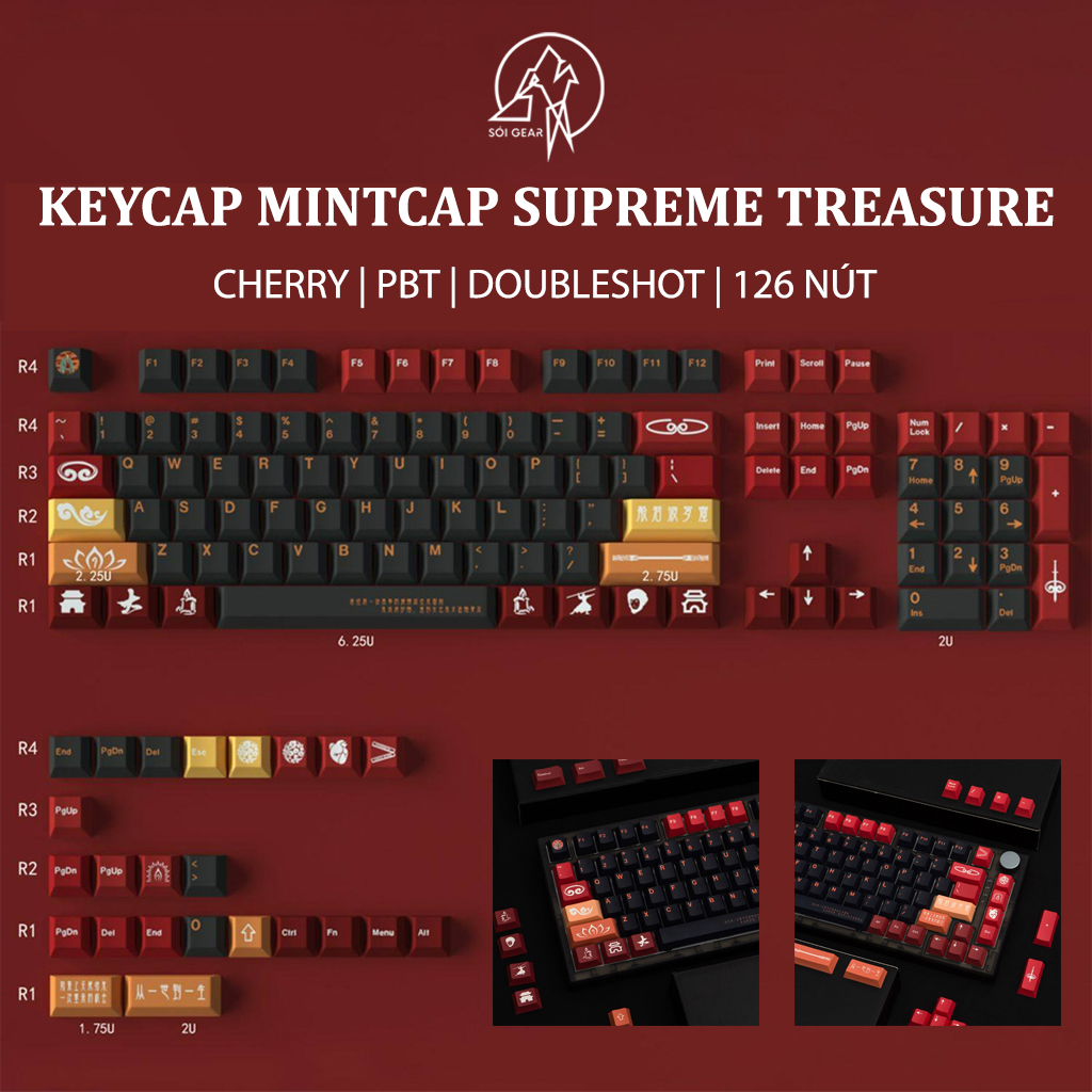 Keycap Mintcaps Cherry Supreme Treasure PBT Dyesub