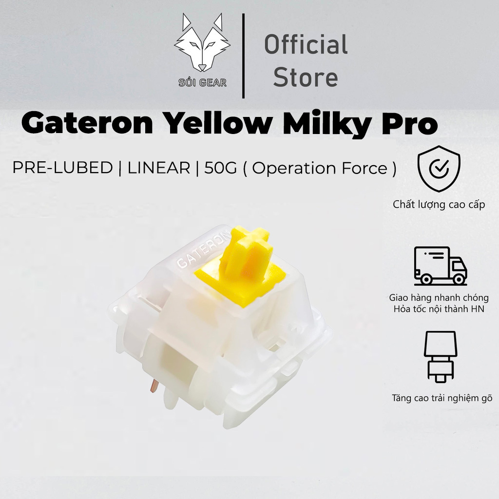 Switch Gateron Yellow Milky Pro Linear