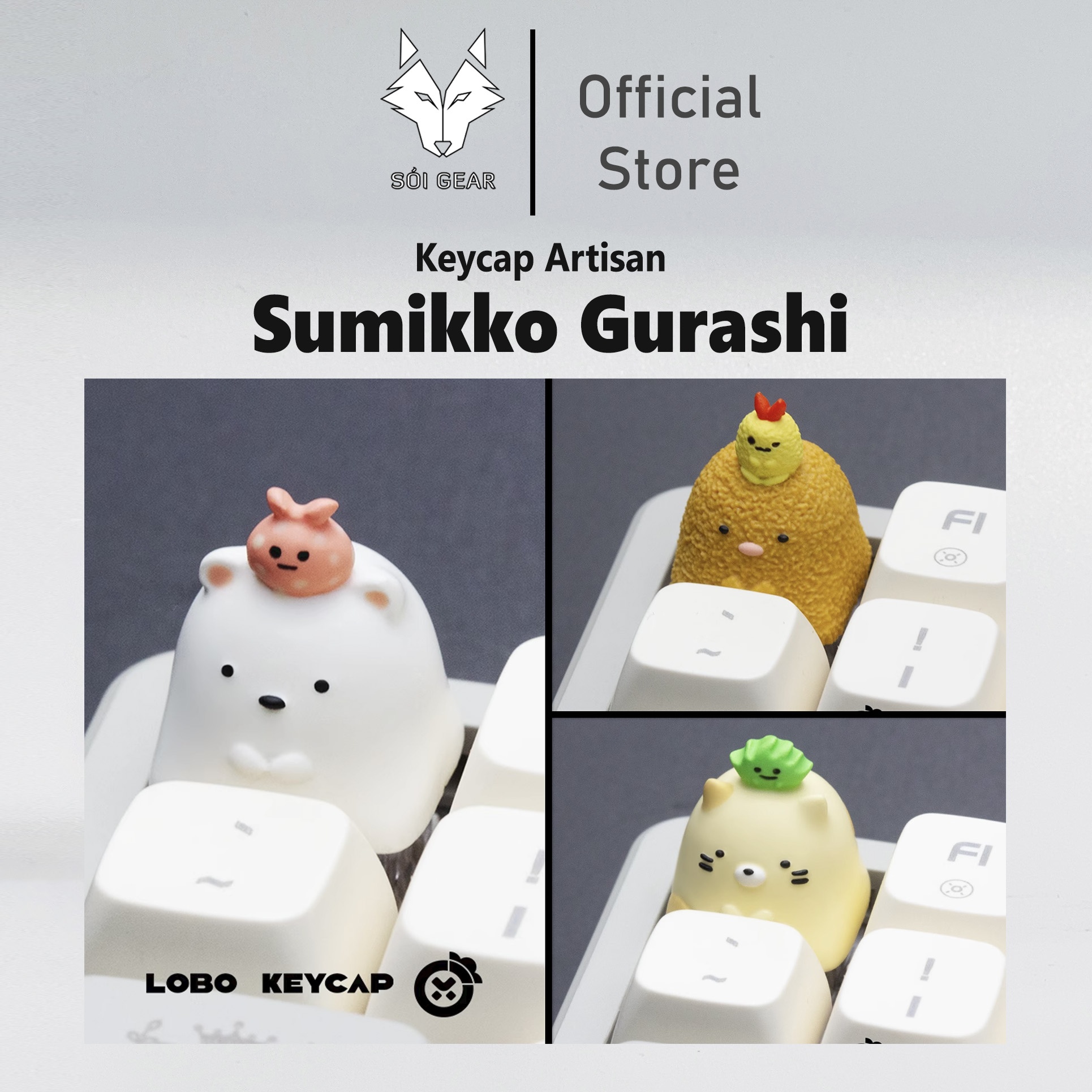 Keycap Lobo Artisan Sumikko Gurashi