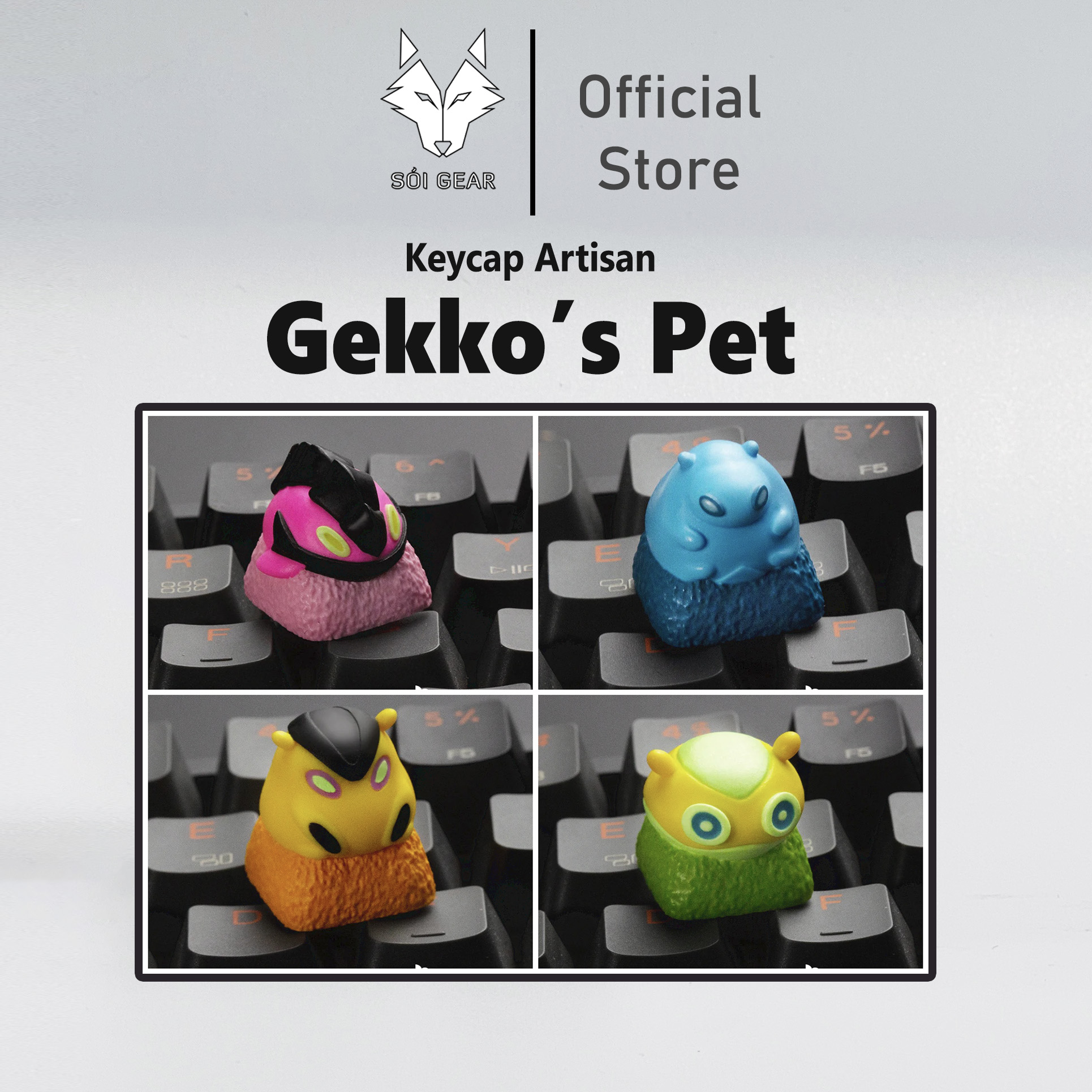 [In-stock] Keycap Lobo Artisan VALORANT Gekko's Pet