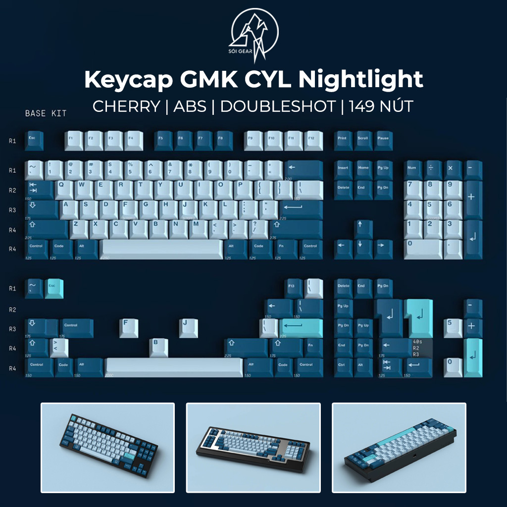 Keycap Cherry GMK CYL Nightlight ABS Doubleshot