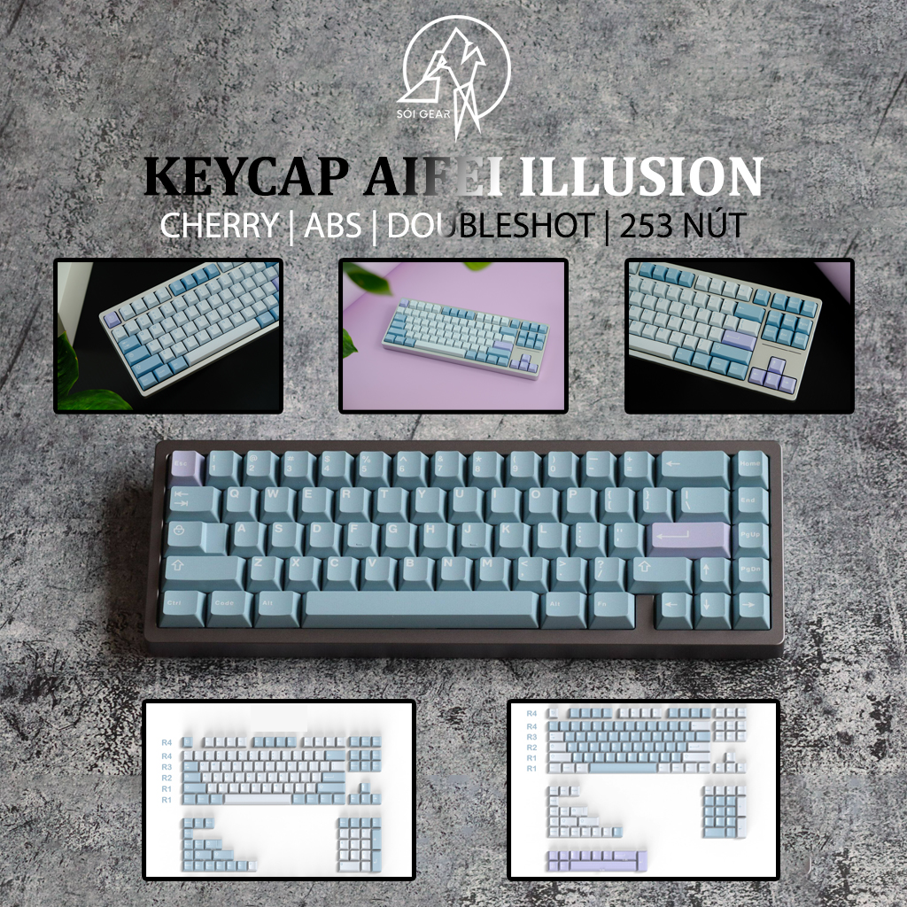 [In Stock] Keycap Cherry Aifei Icon illusion ABS Doubleshot