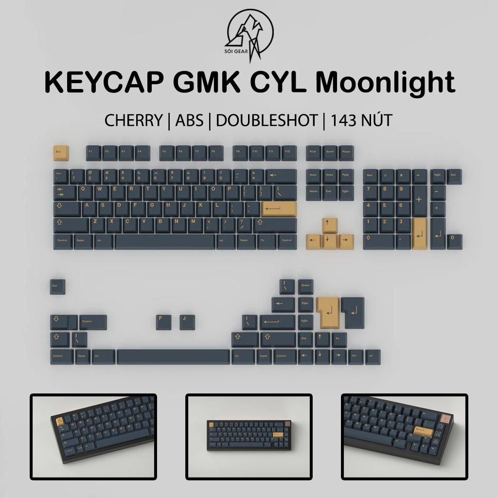 Keycap Cherry GMK CYL Moonlight ABS Doubleshot