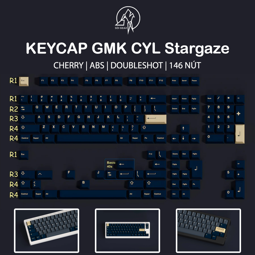 Keycap Cherry GMK CYL Stargaze ABS Doubleshot