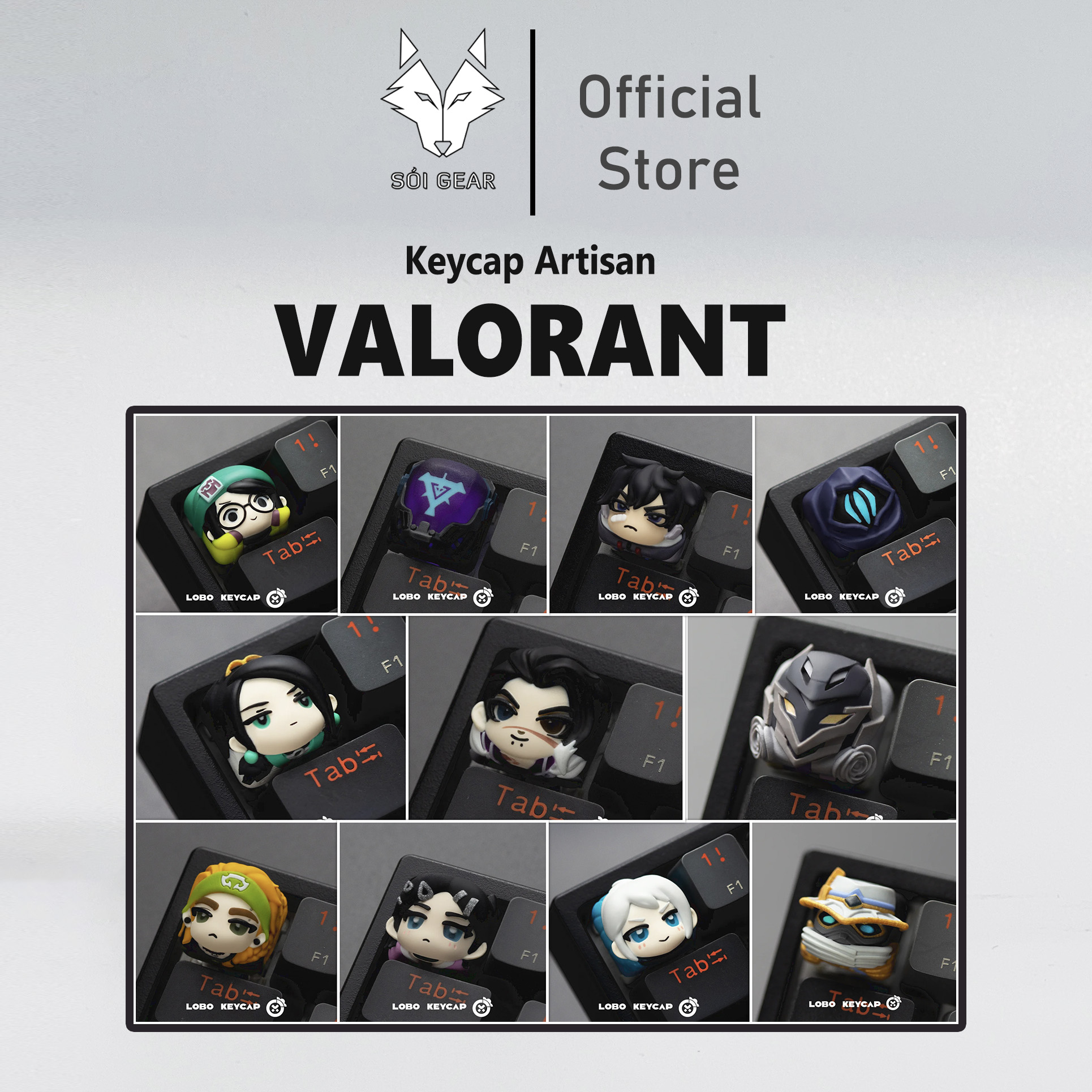 [In Stock] Keycap Lobo Artisan VALORANT