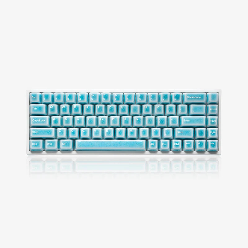 Keycap sứ Cerakey V2 - Blue Crazed - Full set