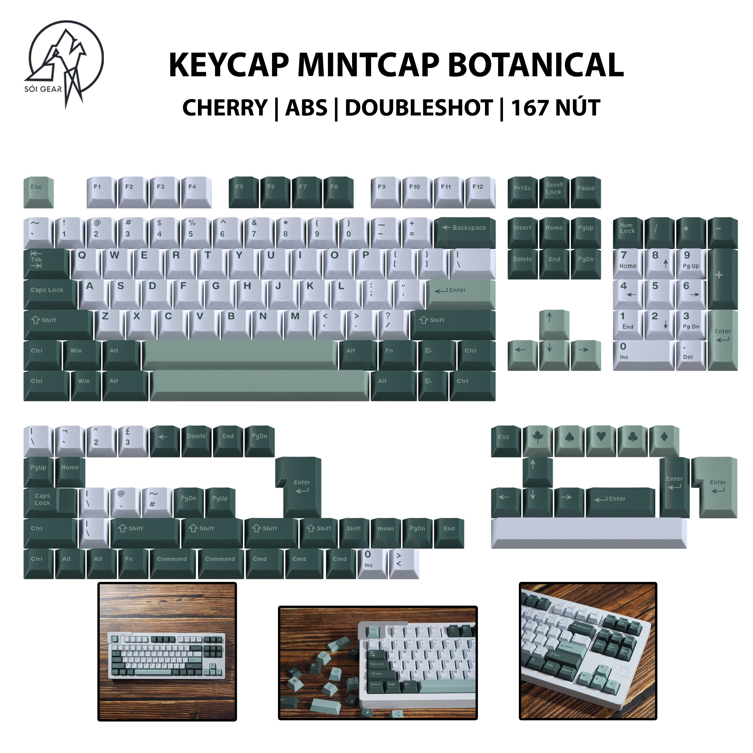 Keycap Mintcaps Cherry ABS Doubleshot Botanical