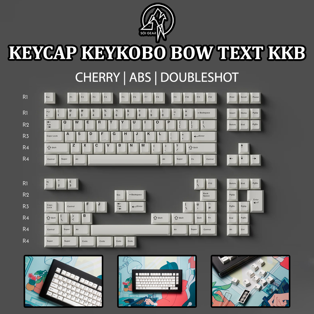 Keycap Cherry KeyKobo BOW TEXT KKB ABS Doubleshot