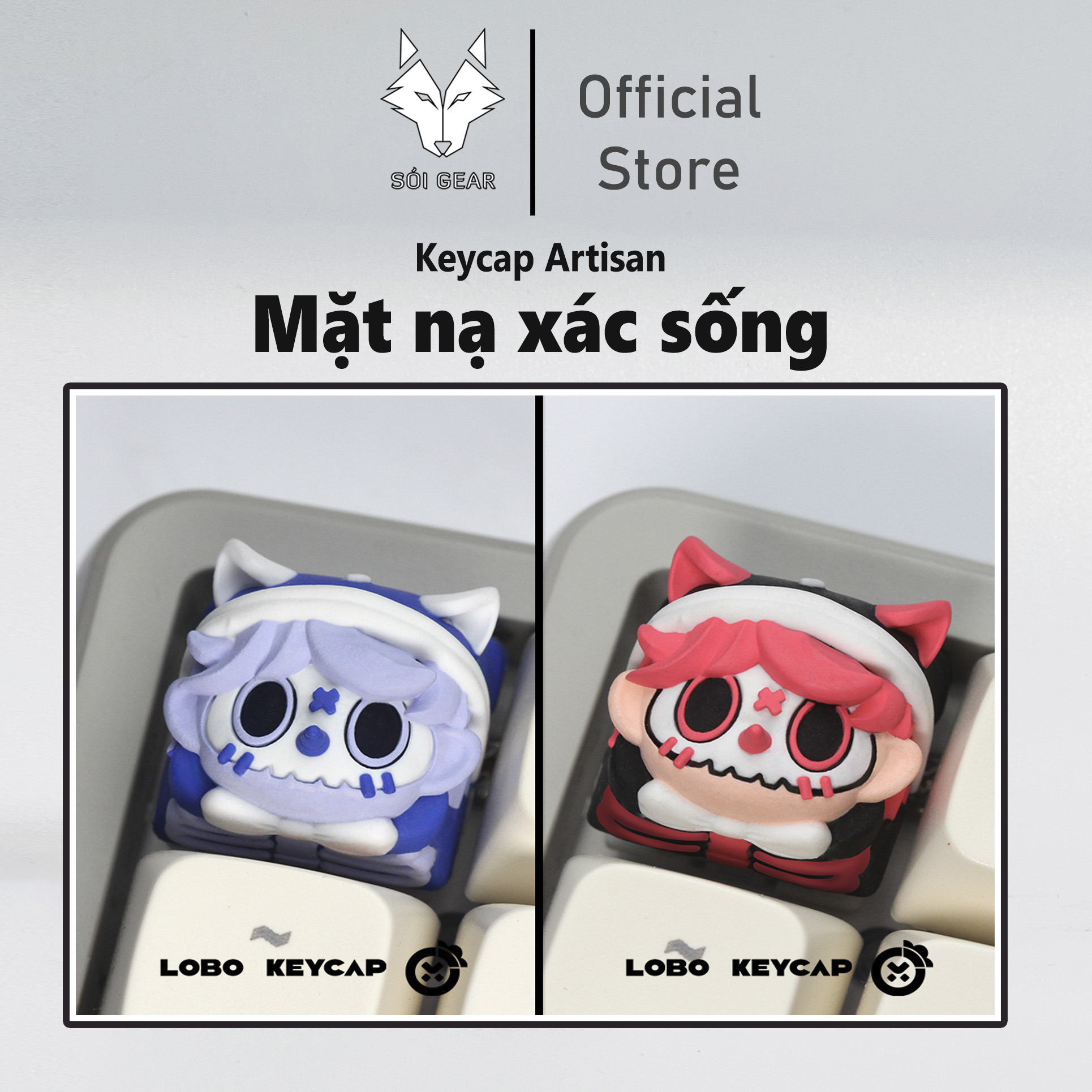 Keycap Lobo Artisan Mặt nạ xác sống