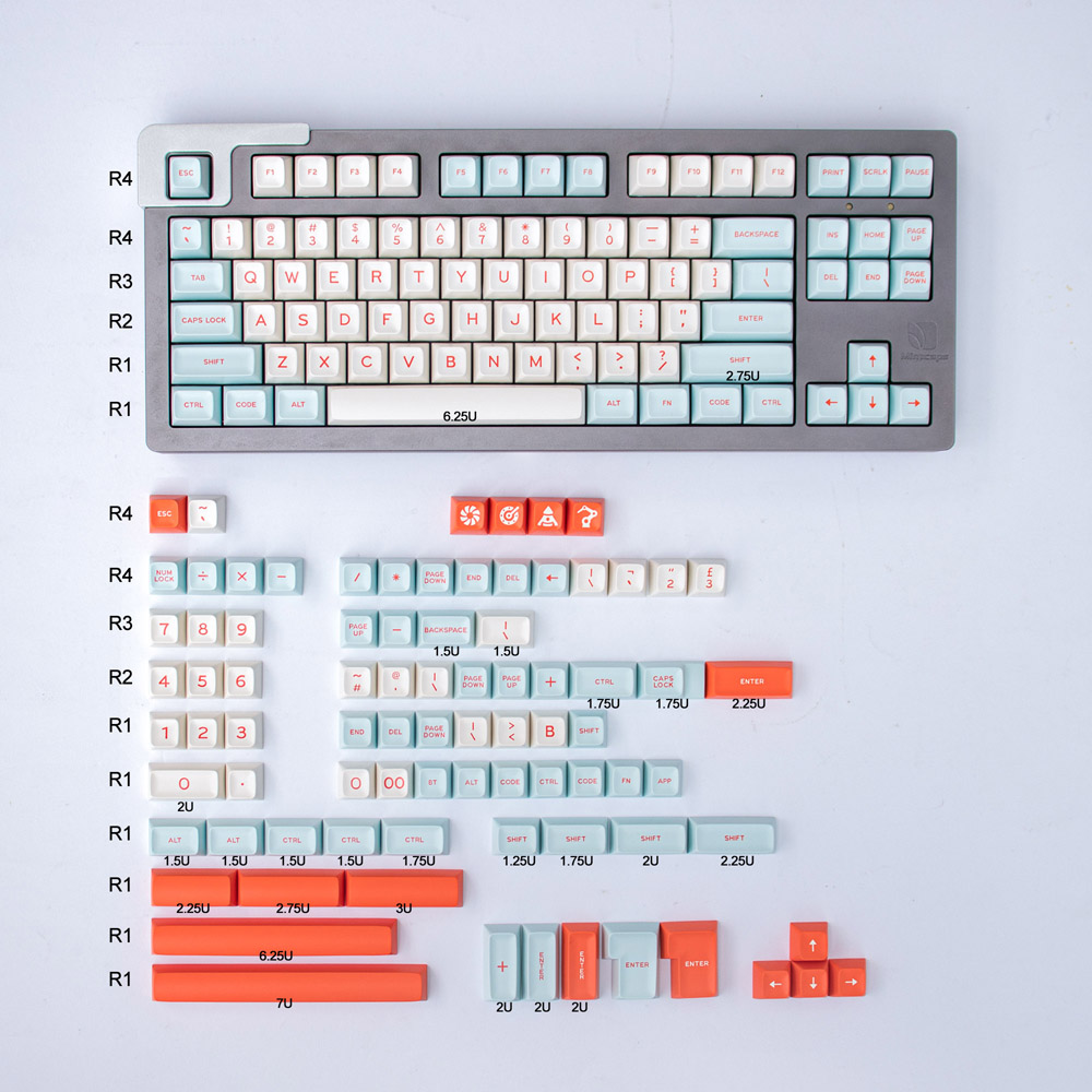 [IN STOCK] Keycap SA AIFEI ABS Doubleshot Salmon