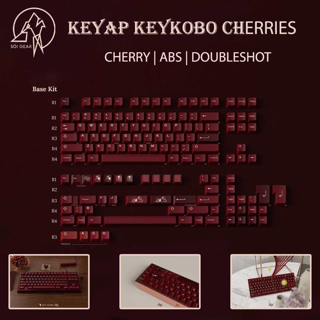Keycap Cherry KeyKobo Cherries ABS Doubleshot
