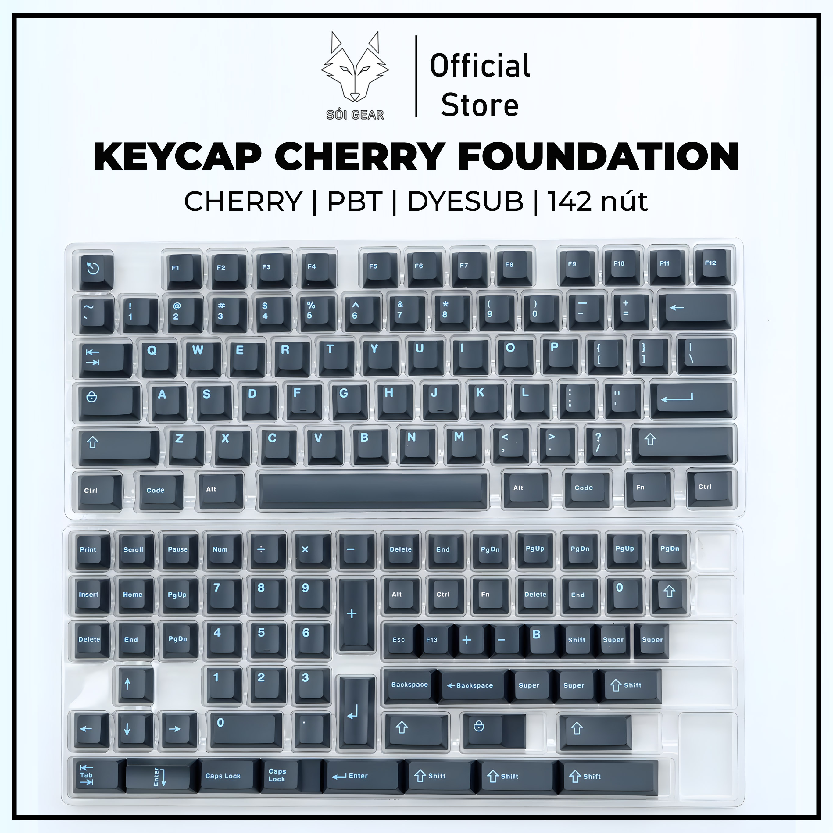 Keycap Cherry Aifei Coder Blue ABS Doubleshot
