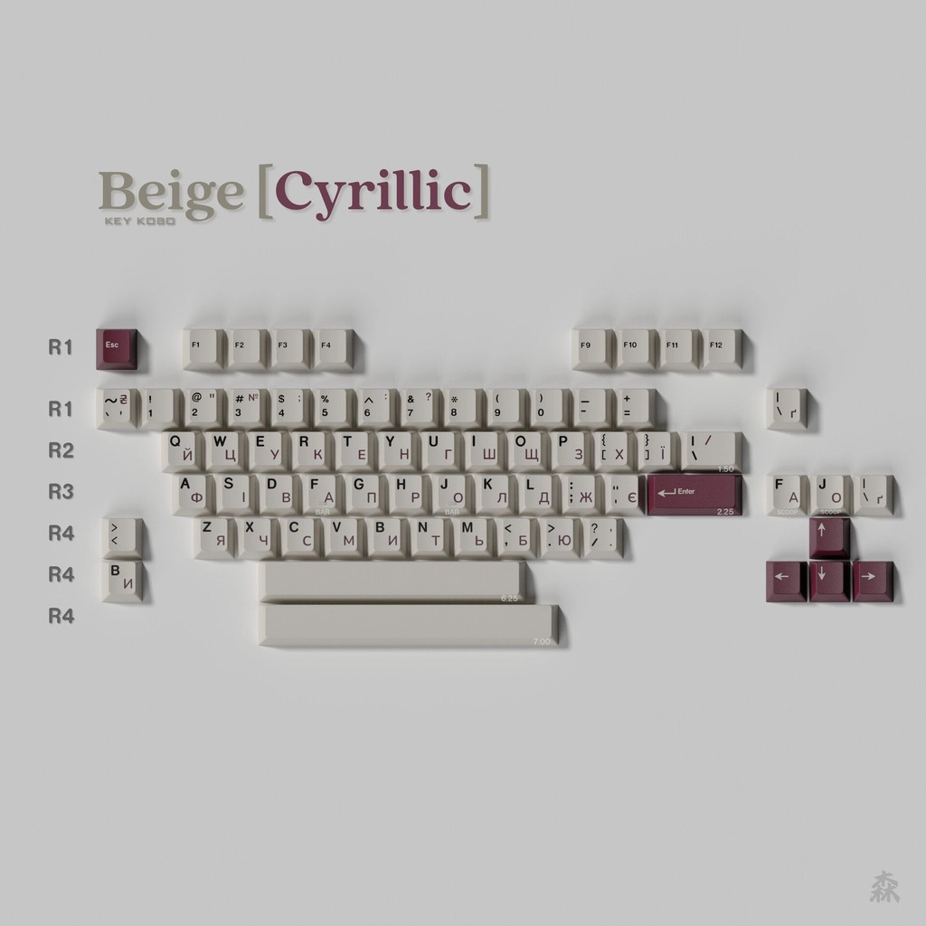 Keycap Keykobo Beige Cherry ABS Doubleshot